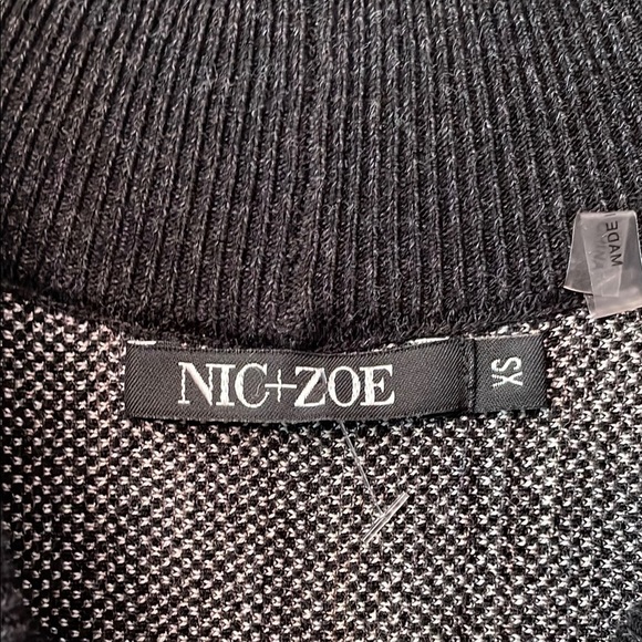 NIC+ZOE Tweed Black, Tan & White Patterned Sleevless Sweater Dress Womens XL - Picture 2 of 7